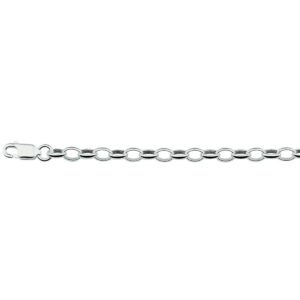 Gerhodineerd zilveren armband jasseron