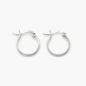 Kleine zilveren oorringen ronde buis en hefboomsluiting - 1,5 mm - 925 zilver