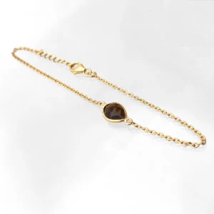 Verguld zilveren armband tijgeroog