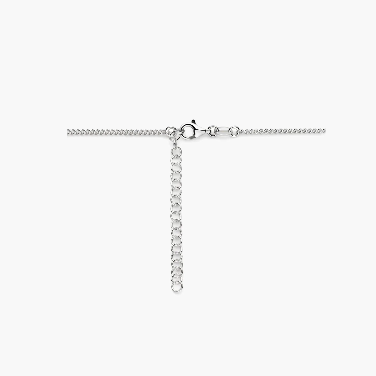 Gerhodineerd zilveren ketting met stevige sluiting