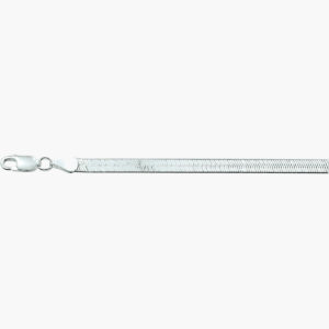 Zilveren armband platte slang 4,5 mm van 925 Sterling zilver