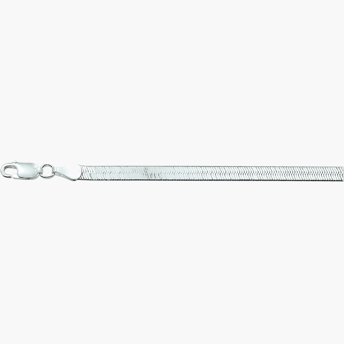Zilveren armband platte slang 4,5 mm van 925 Sterling zilver