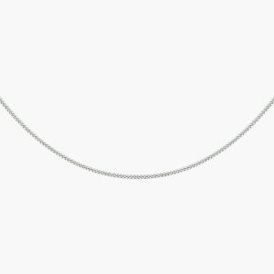 Gerhodineerd zilveren ketting met gourmet schakel van 1,2 mm.
