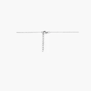 Gerhodineerd zilveren ketting met ruwe amethist - sluiting