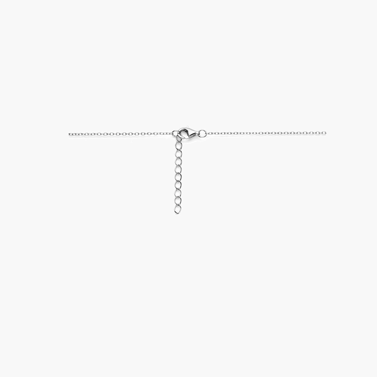 Gerhodineerd zilveren ketting met ruwe amethist - sluiting