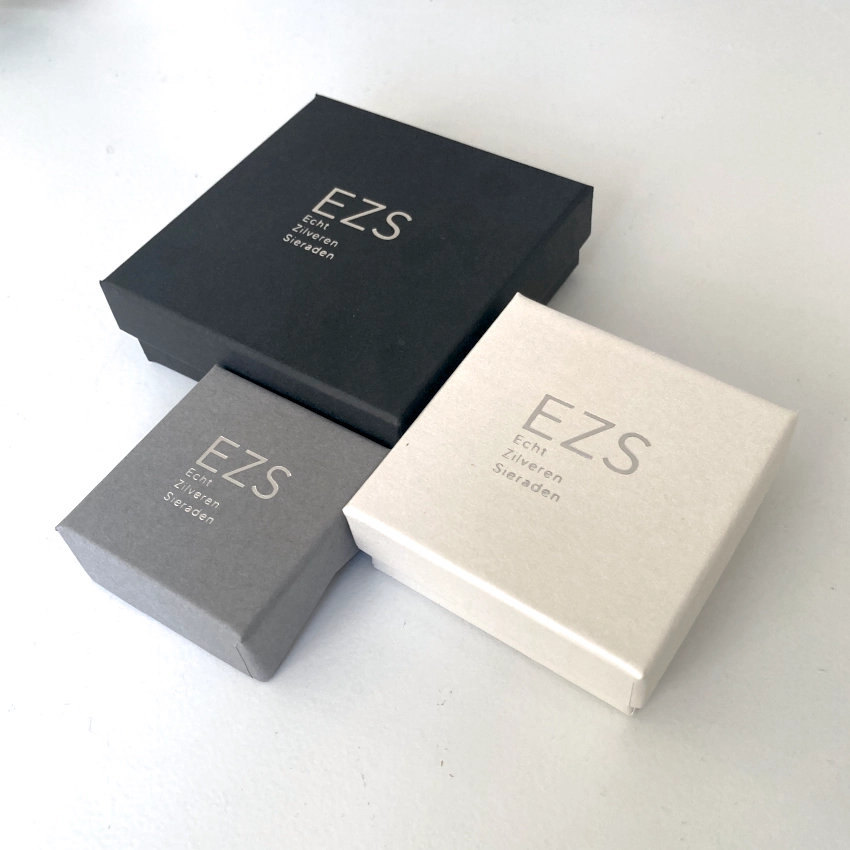Sieradendoosjes EZS logo - vergelijking van 3 maten