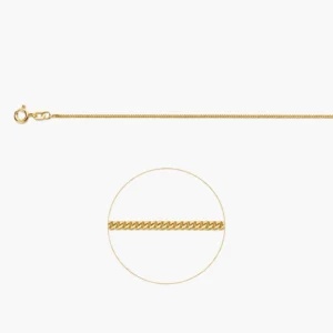 Verguld zilveren ketting gourmet - 925 zilver - 42 en 45 cm