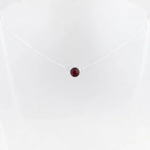 Ketting met granaat - 925 zilver