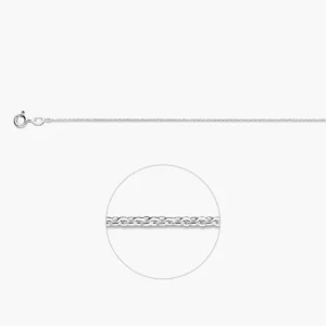 Zilveren ketting anker rond - 1,1 mm