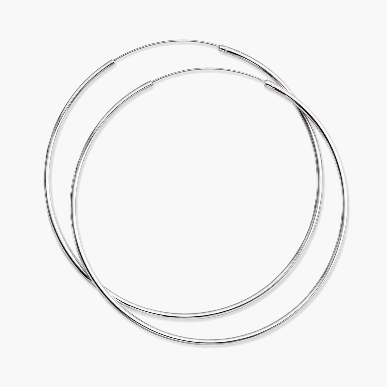 Zilveren statement oorringen 2 mm - 925 zilver