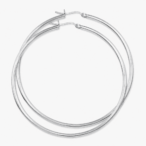 Oversized oorringen hefboomsluiting 3 mm - 925 zilver