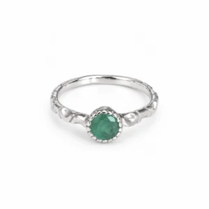 Zilveren ring met smaragd - 925 zilver